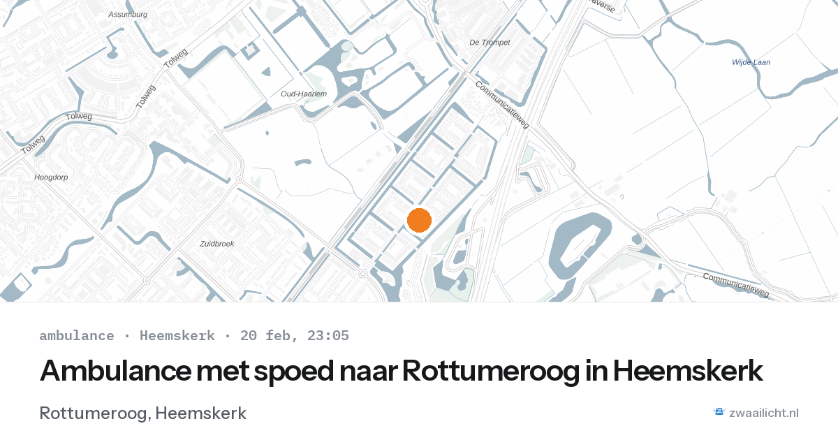 Ambulance met spoed naar Rottumeroog in Heemskerk — 20 feb 2026