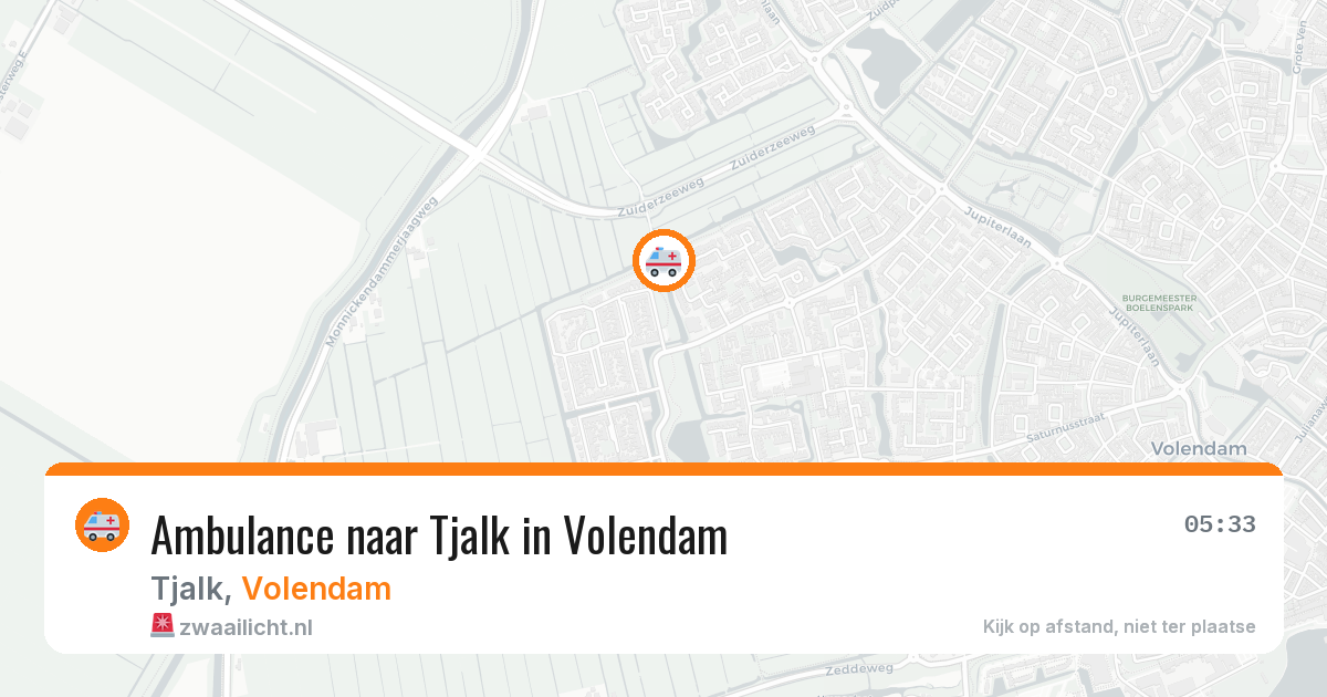 Ambulance naar Tjalk in Volendam — 31 mrt 2026