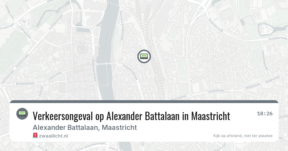Verkeersongeval op Alexander Battalaan in Maastricht — 30 jul 2026