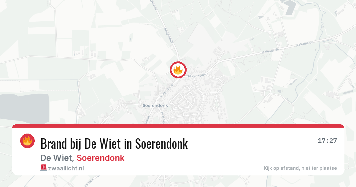 Brand bij De Wiet in Soerendonk — 21 mei 2026