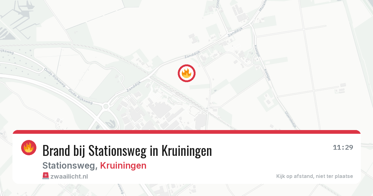 Brand bij Stationsweg in Kruiningen — 16 apr 2026