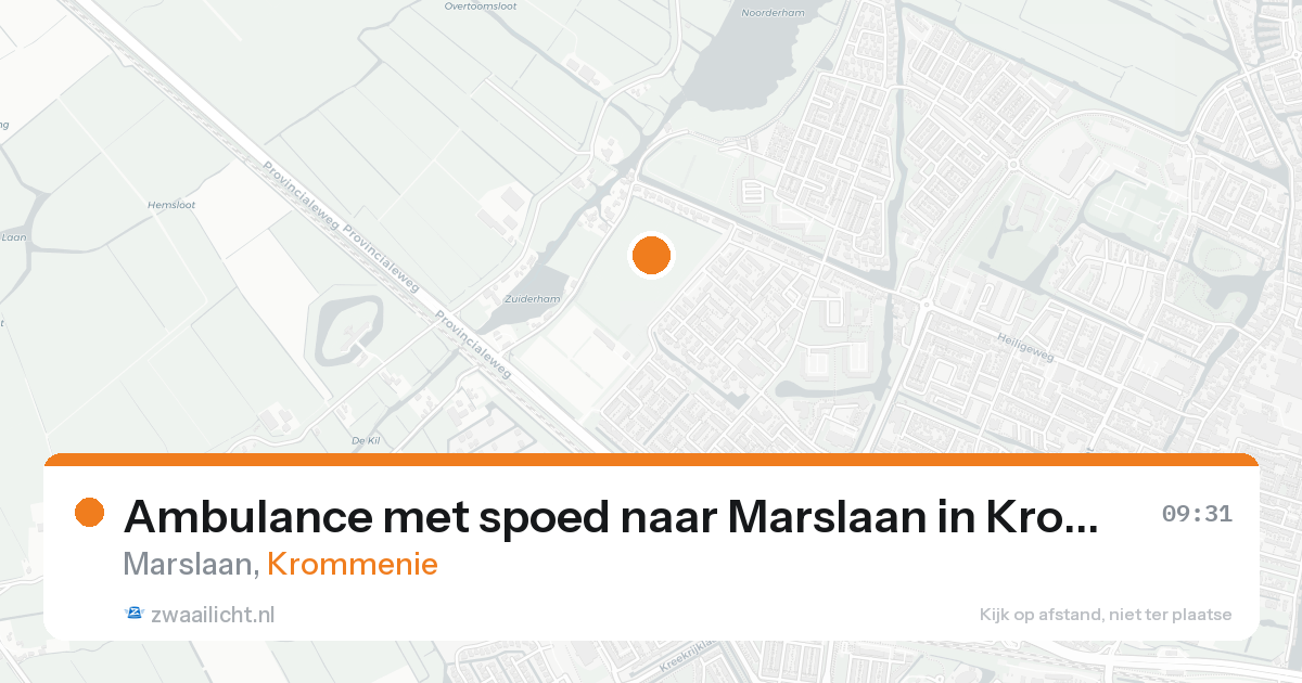 Ambulance met spoed naar Marslaan in Krommenie — 16 aug 2026