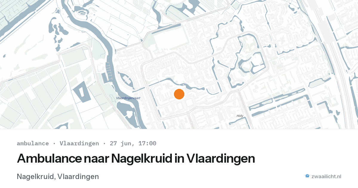 Ambulance naar Nagelkruid in Vlaardingen — 27 jun 2026