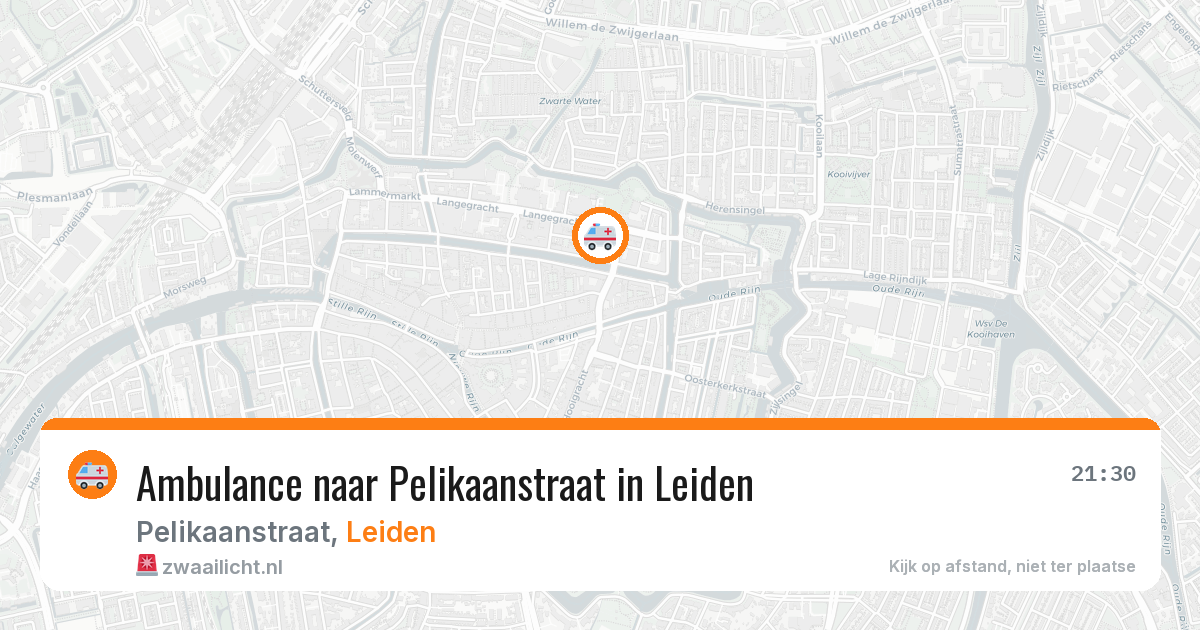Ambulance naar Pelikaanstraat in Leiden — 20 mrt 2026