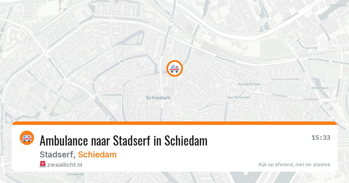 Ambulance naar Stadserf in Schiedam — 9 jul 2026