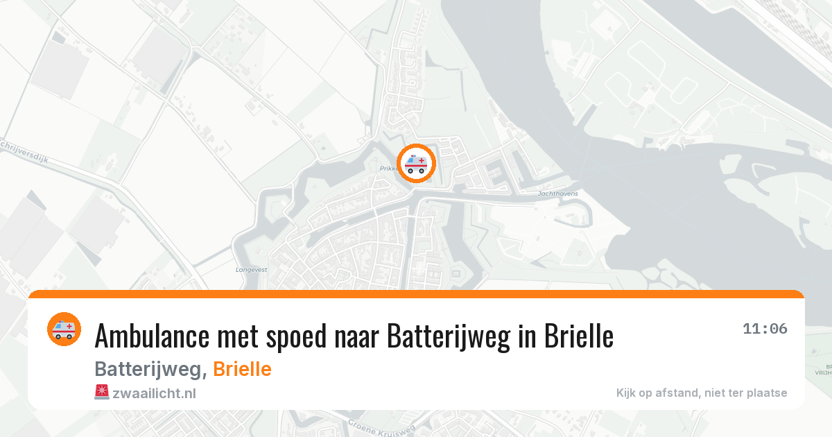 Ambulance met spoed naar Batterijweg in Brielle — 6 aug 2026