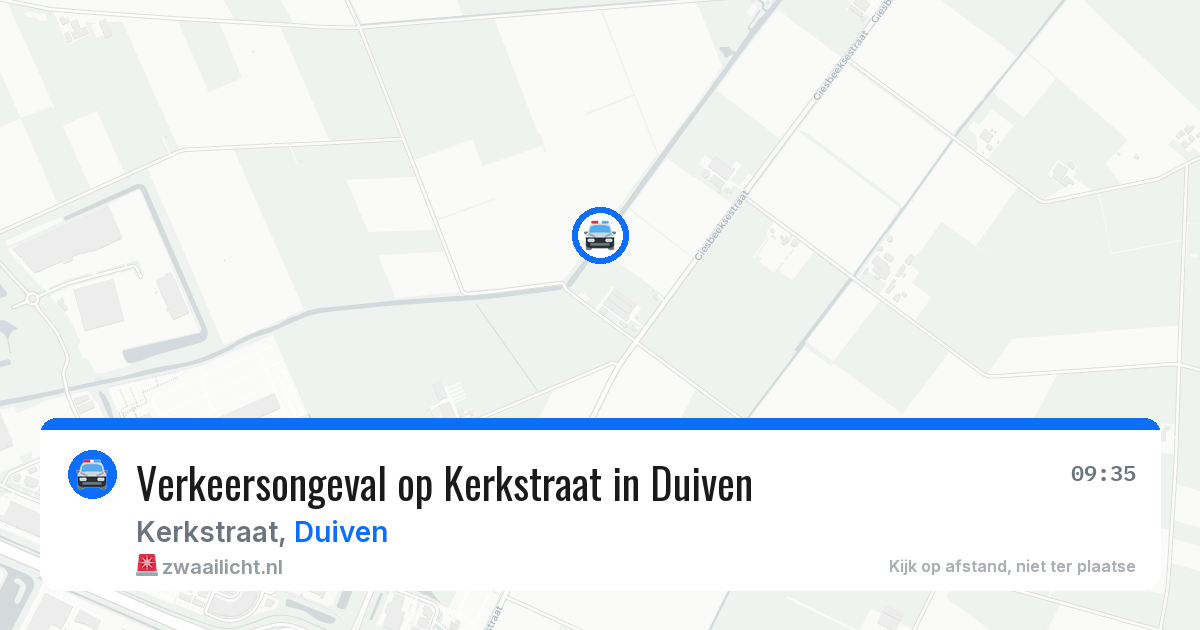 Verkeersongeval op Kerkstraat in Duiven — 30 apr 2026