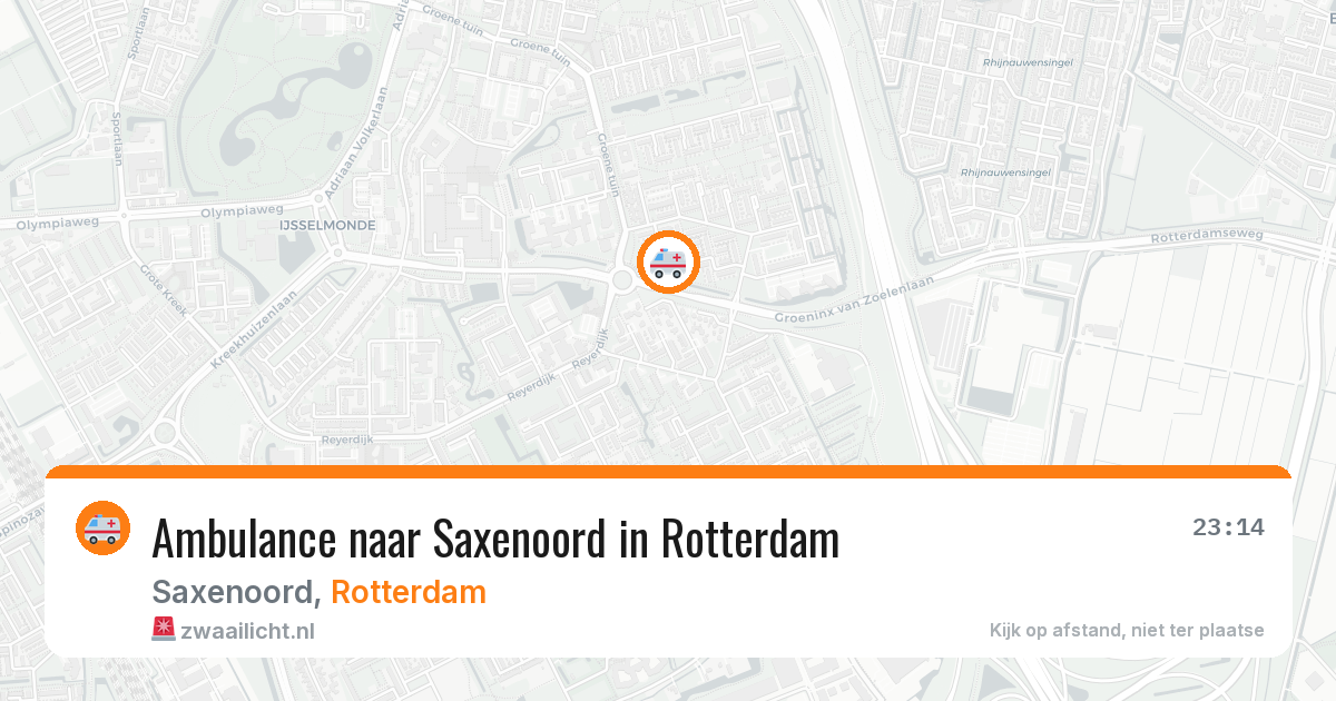 Ambulance naar Saxenoord in Rotterdam — 4 jul 2026