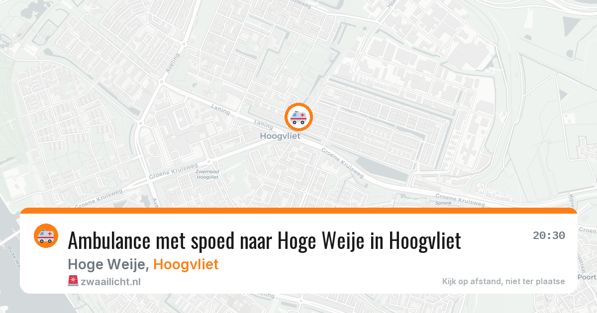 Ambulance met spoed naar Hoge Weije in Hoogvliet — 13 aug 2026