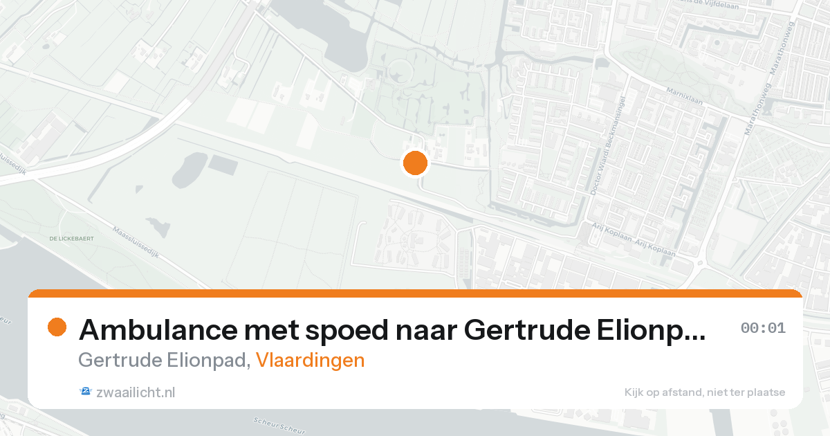 Ambulance met spoed naar Gertrude Elionpad in Vlaardingen — 22 aug 2026