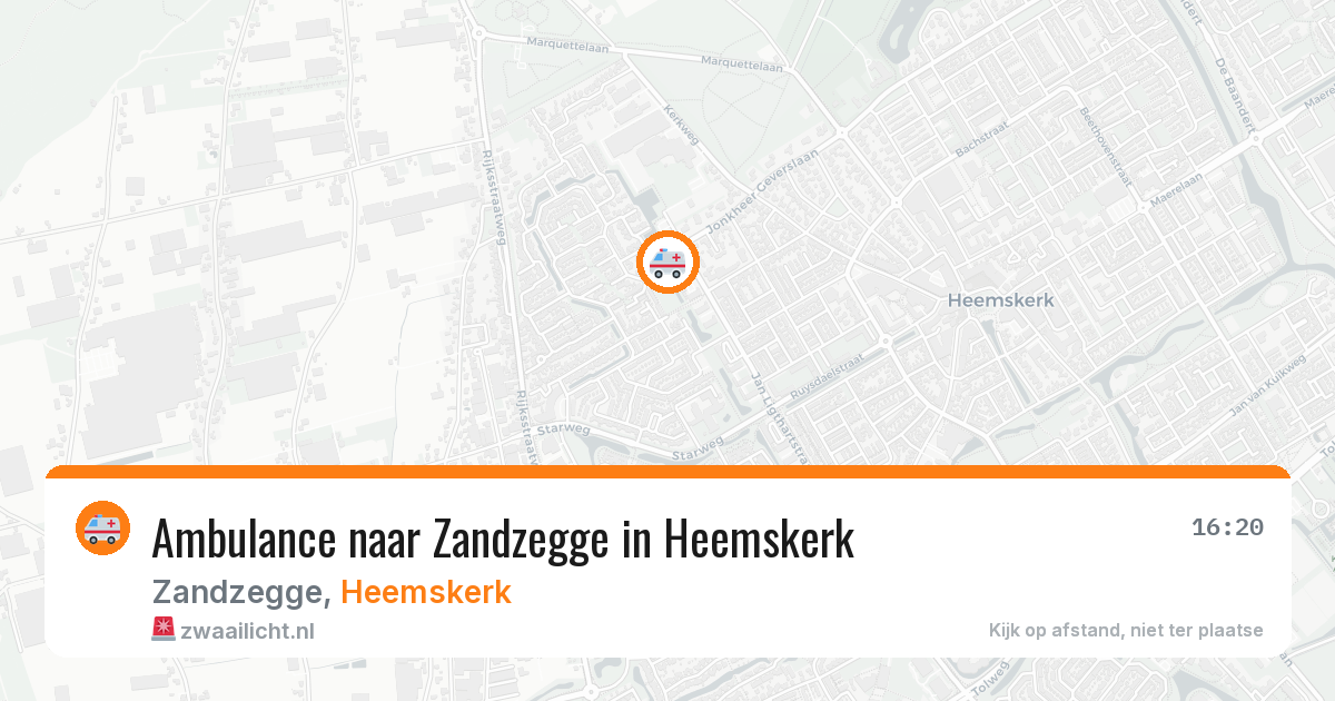 Ambulance naar Zandzegge in Heemskerk — 8 aug 2026
