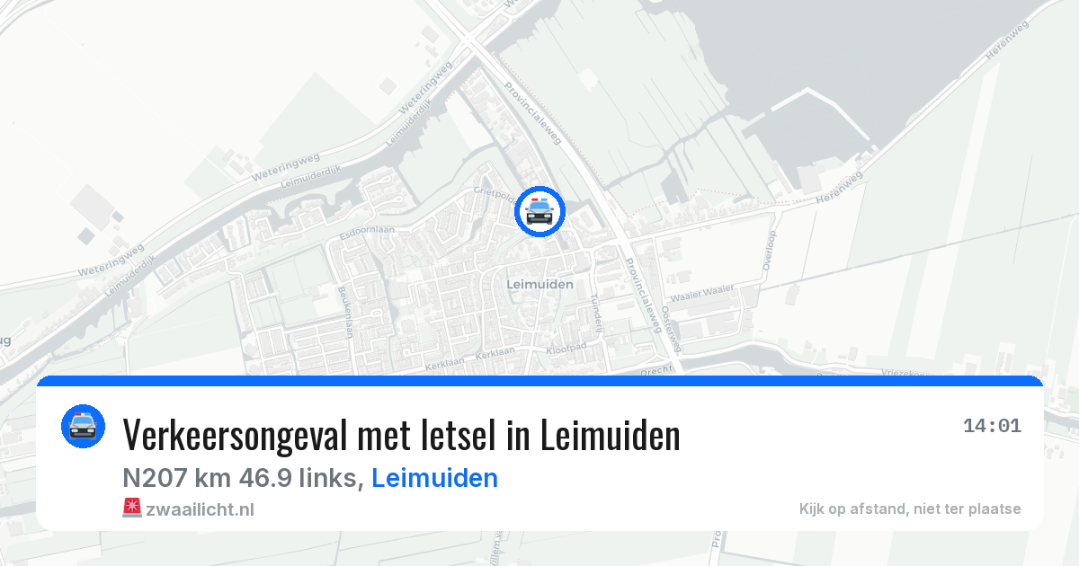 Verkeersongeval met letsel in Leimuiden — 11 mrt 2026