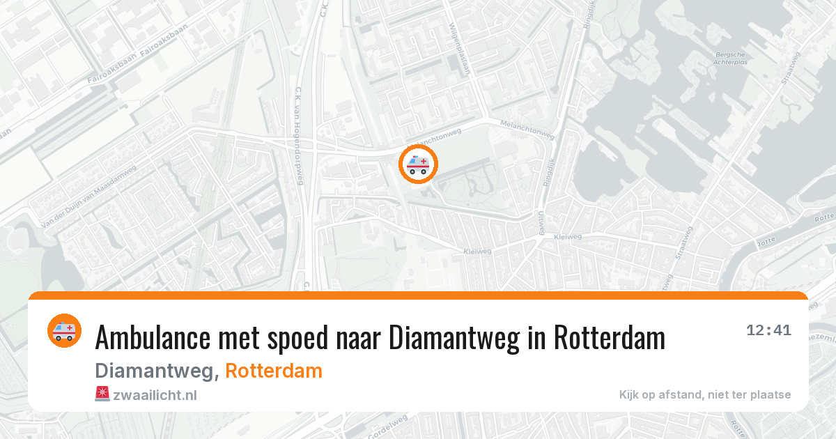 Ambulance met spoed naar Diamantweg in Rotterdam — 10 jun 2026