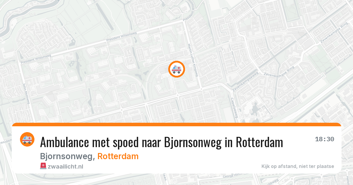 Ambulance met spoed naar Bjornsonweg in Rotterdam — 26 mei 2026
