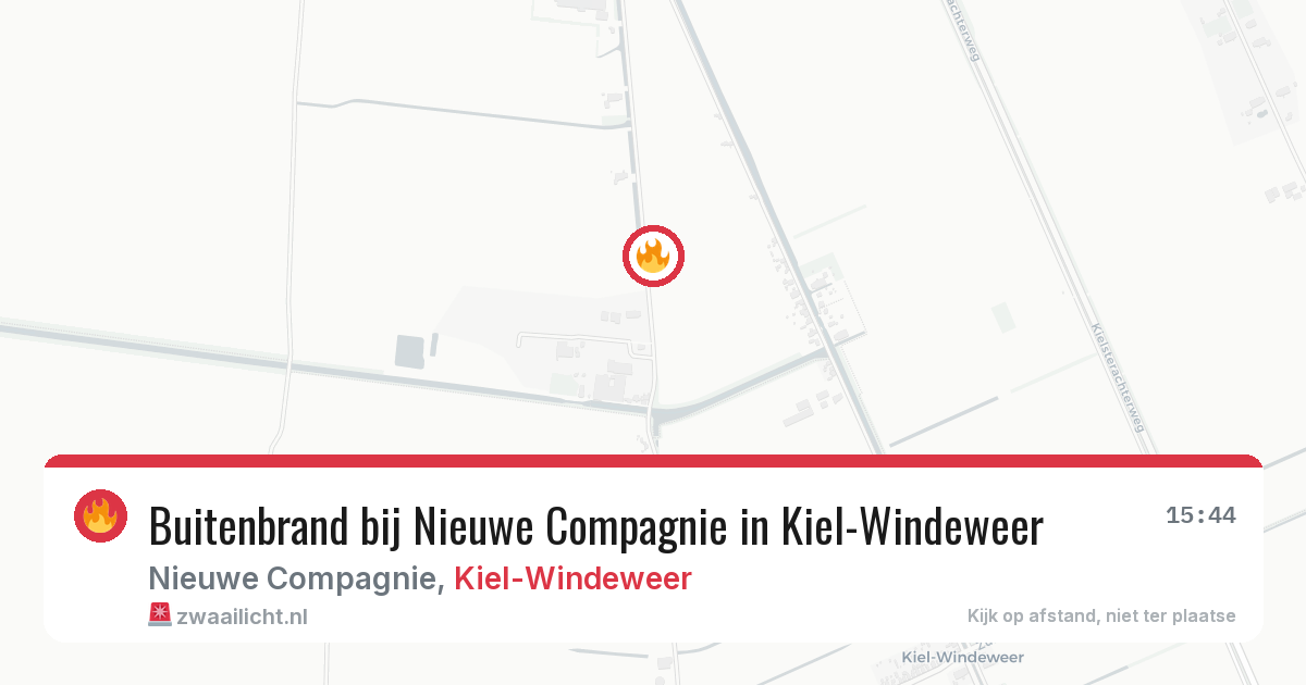 Buitenbrand bij Nieuwe Compagnie in Kiel-Windeweer — 6 apr 2026
