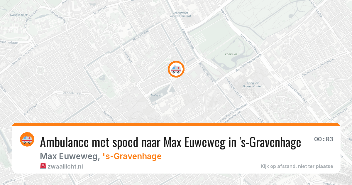 Ambulance met spoed naar Max Euweweg in 's-Gravenhage — 29 jan 2026