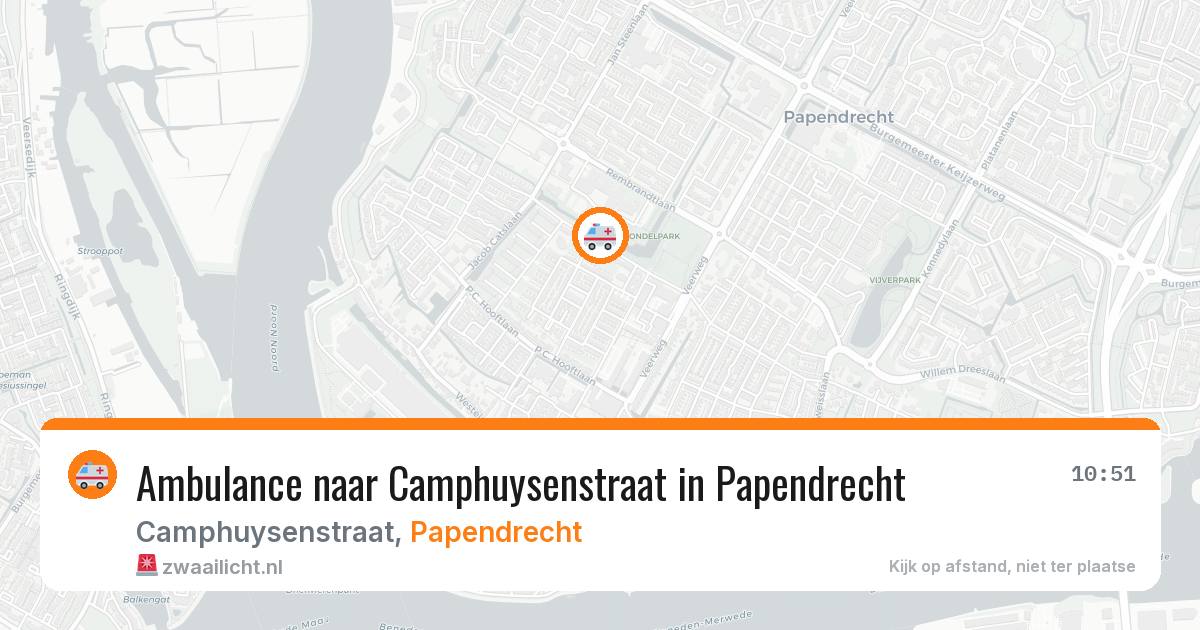 Ambulance naar Camphuysenstraat in Papendrecht — 23 apr 2026