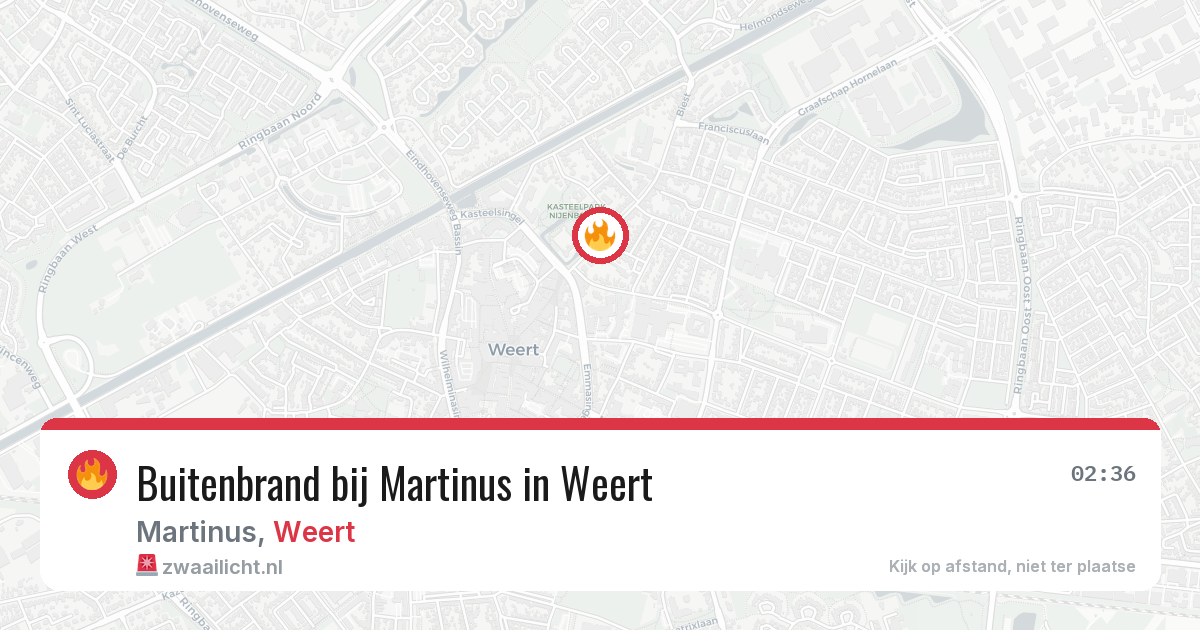 Buitenbrand bij Martinus in Weert — 23 mei 2026