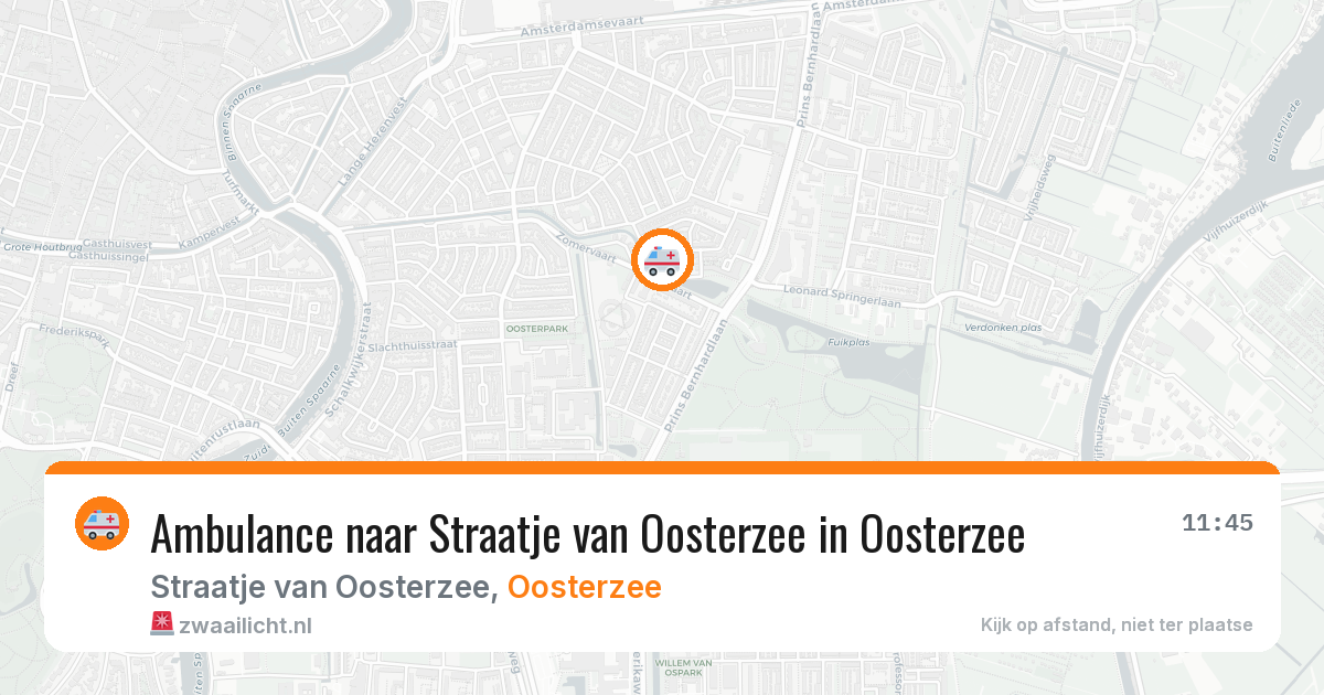 Ambulance naar Straatje van Oosterzee in Oosterzee — 11 jul 2026