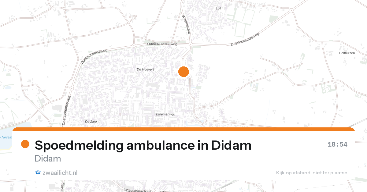 Spoedmelding ambulance in Didam — 25 aug 2026