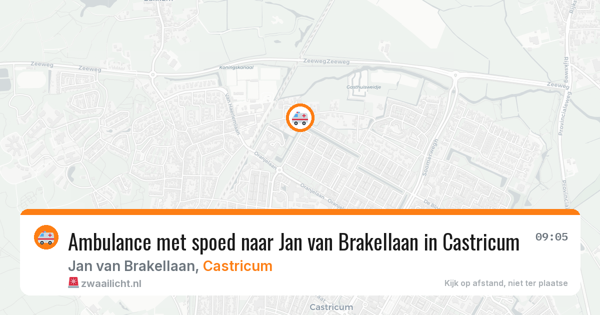 Ambulance met spoed naar Jan van Brakellaan in Castricum — 6 jun 2026