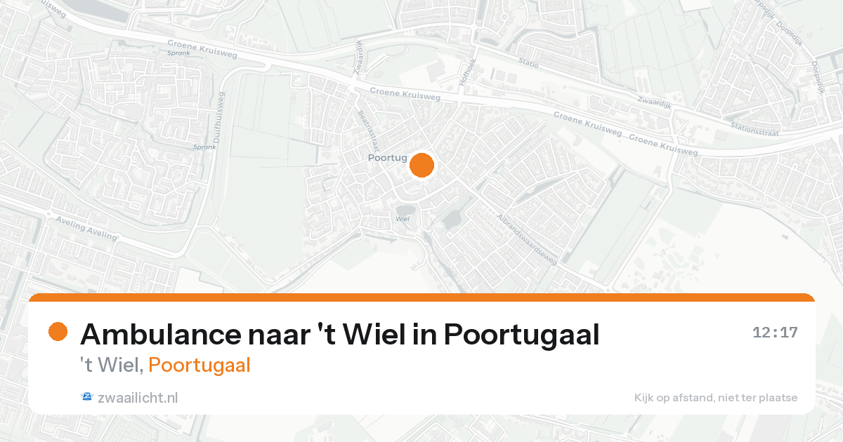 Ambulance naar 't Wiel in Poortugaal — 28 mei 2026
