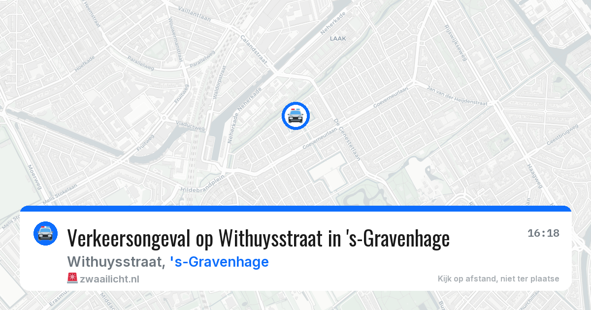 Verkeersongeval op Withuysstraat in 's-Gravenhage — 18 jun 2026