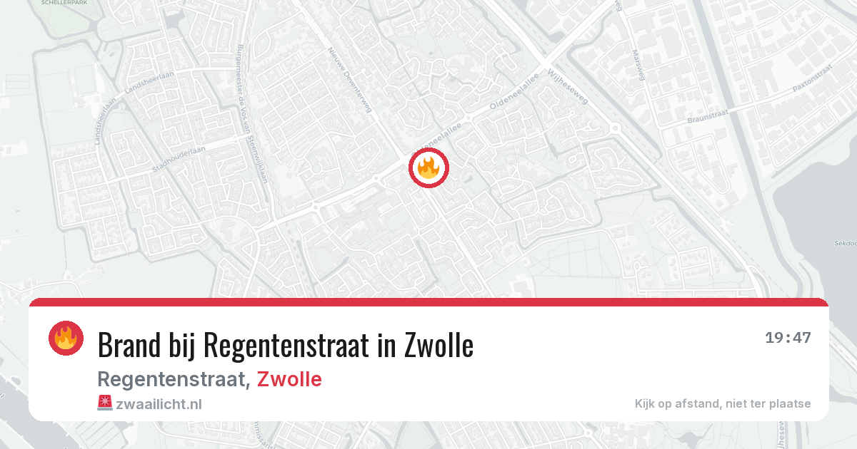 Brand bij Regentenstraat in Zwolle — 23 mrt 2026