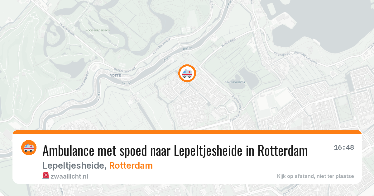Ambulance met spoed naar Lepeltjesheide in Rotterdam — 15 mrt 2026