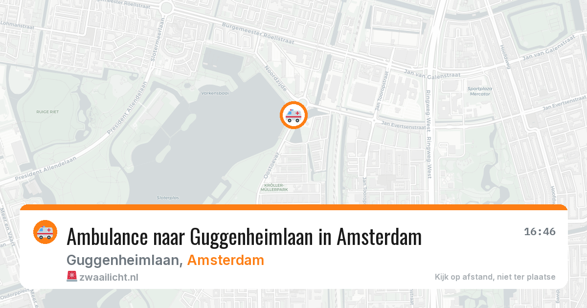 Ambulance naar Guggenheimlaan in Amsterdam — 2 jun 2026