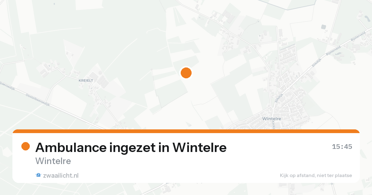 Ambulance ingezet in Wintelre — 17 aug 2026