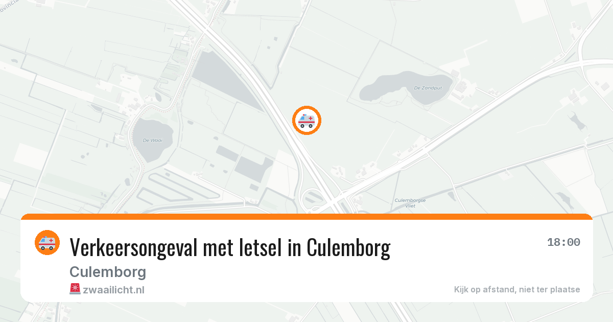 Verkeersongeval met letsel in Culemborg — 10 aug 2026