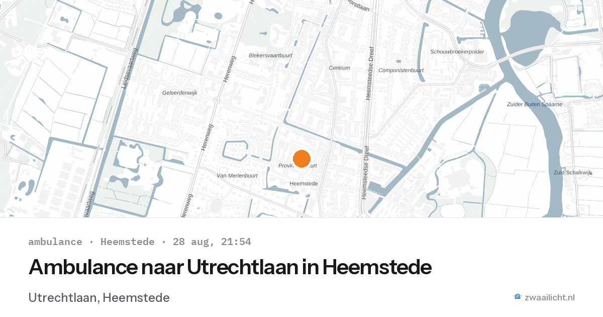 Ambulance naar Utrechtlaan in Heemstede — 28 aug 2026