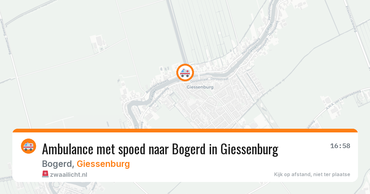 Ambulance met spoed naar Bogerd in Giessenburg — 3 feb 2026