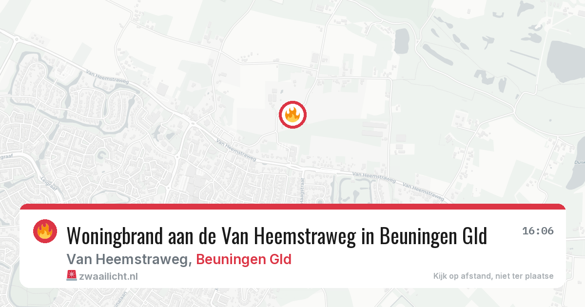 Woningbrand aan de Van Heemstraweg in Beuningen Gld — 30 apr 2026