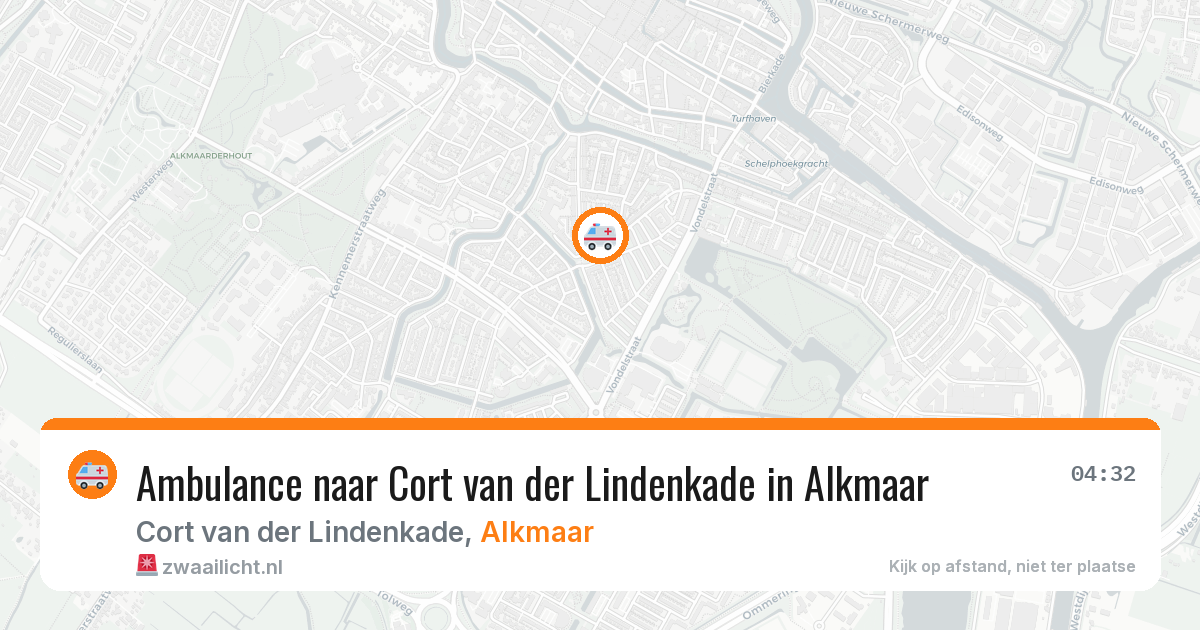Ambulance naar Cort van der Lindenkade in Alkmaar — 17 jun 2026
