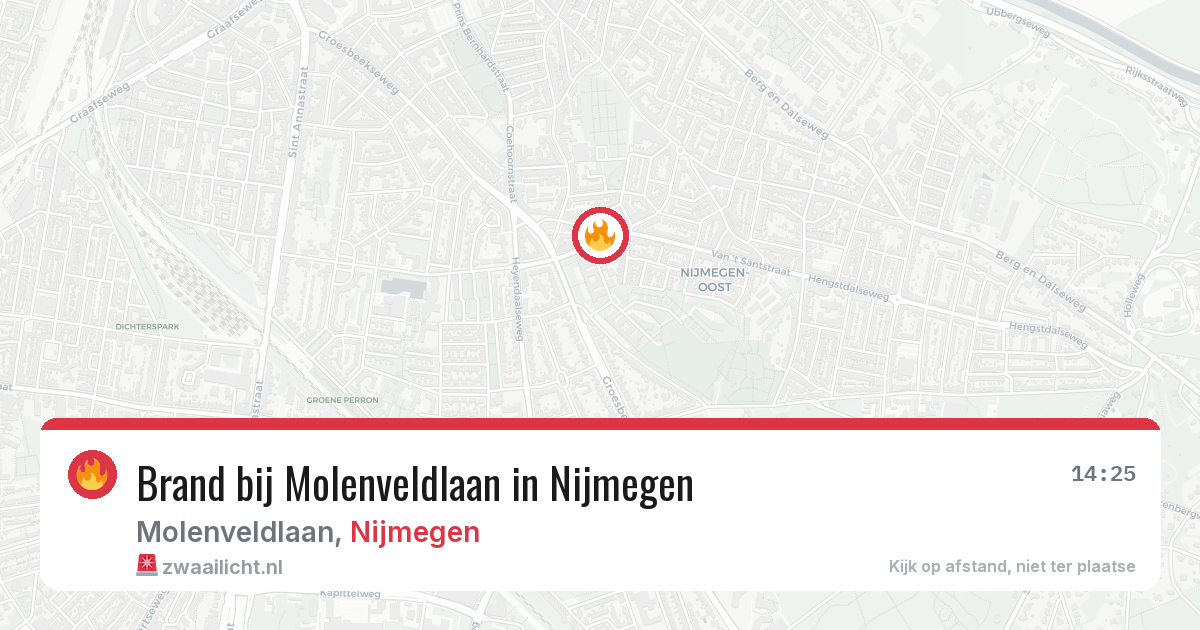 Brand bij Molenveldlaan in Nijmegen — 22 jul 2026