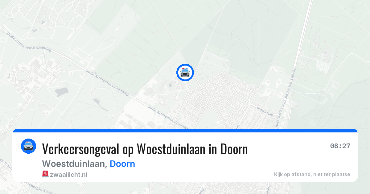Verkeersongeval op Woestduinlaan in Doorn — 8 apr 2026