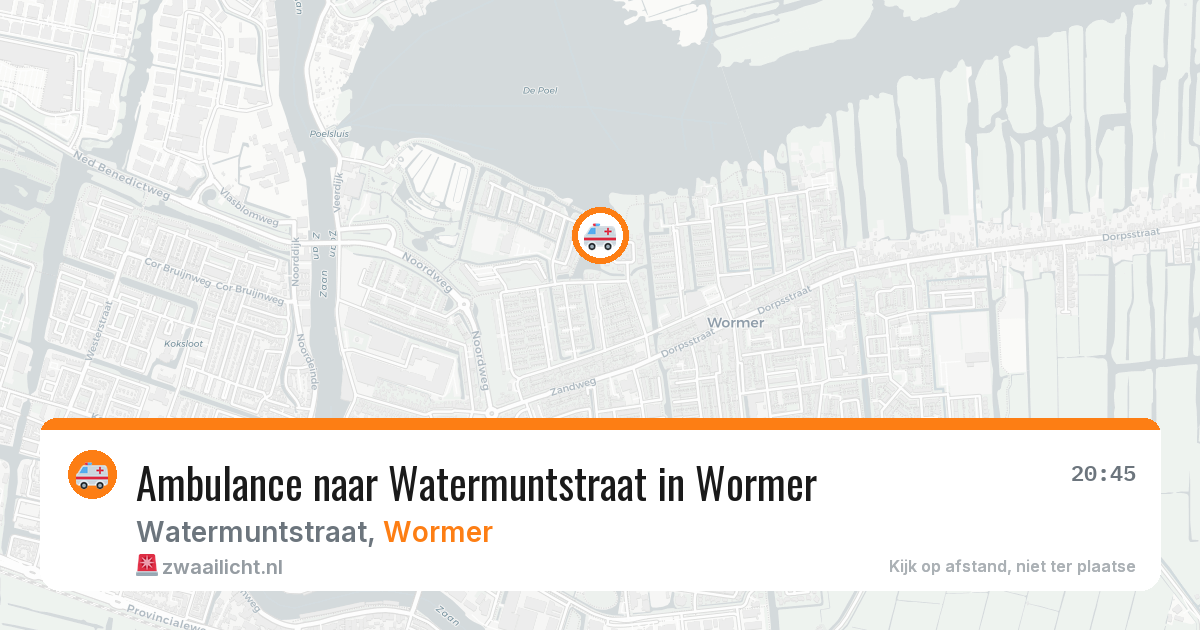 Ambulance naar Watermuntstraat in Wormer — 5 aug 2026