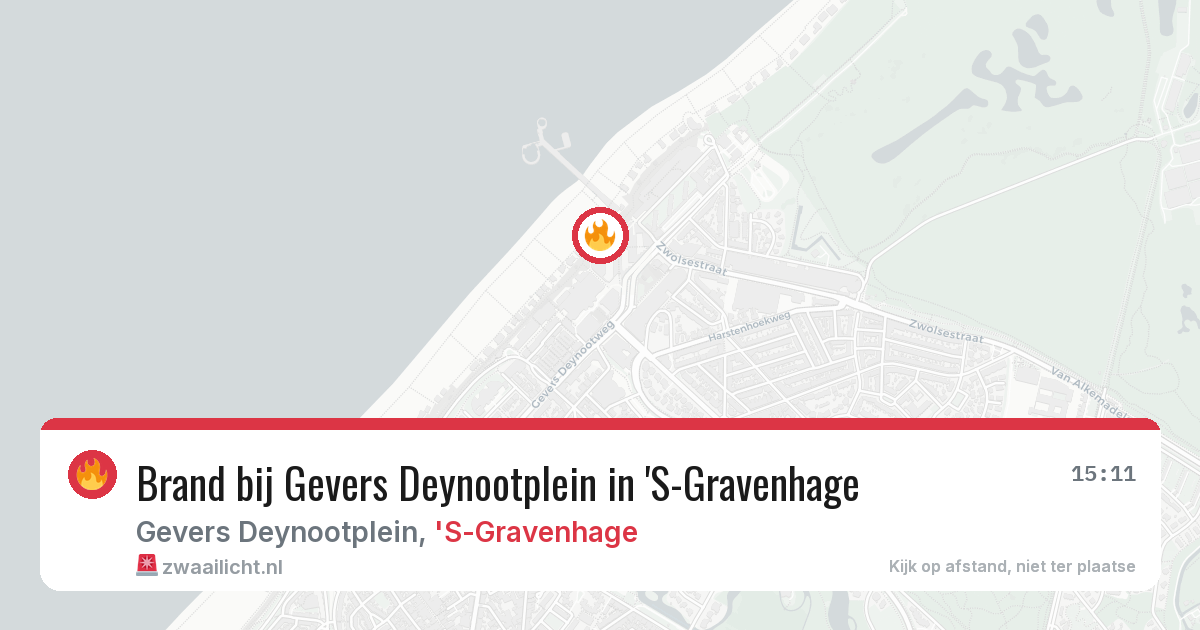 Brand bij Gevers Deynootplein in 'S-Gravenhage — 15 jun 2026