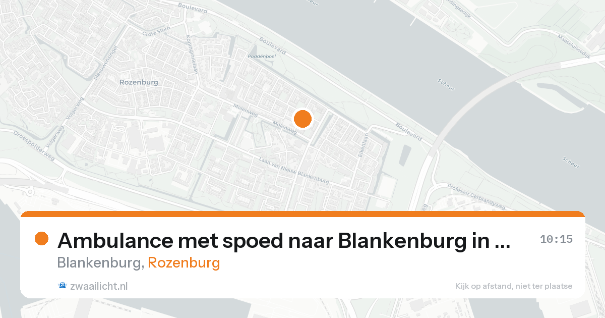 Ambulance met spoed naar Blankenburg in Rozenburg — 26 aug 2026