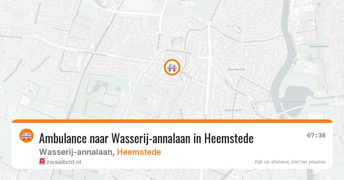Ambulance naar Wasserij-annalaan in Heemstede — 2 jul 2026