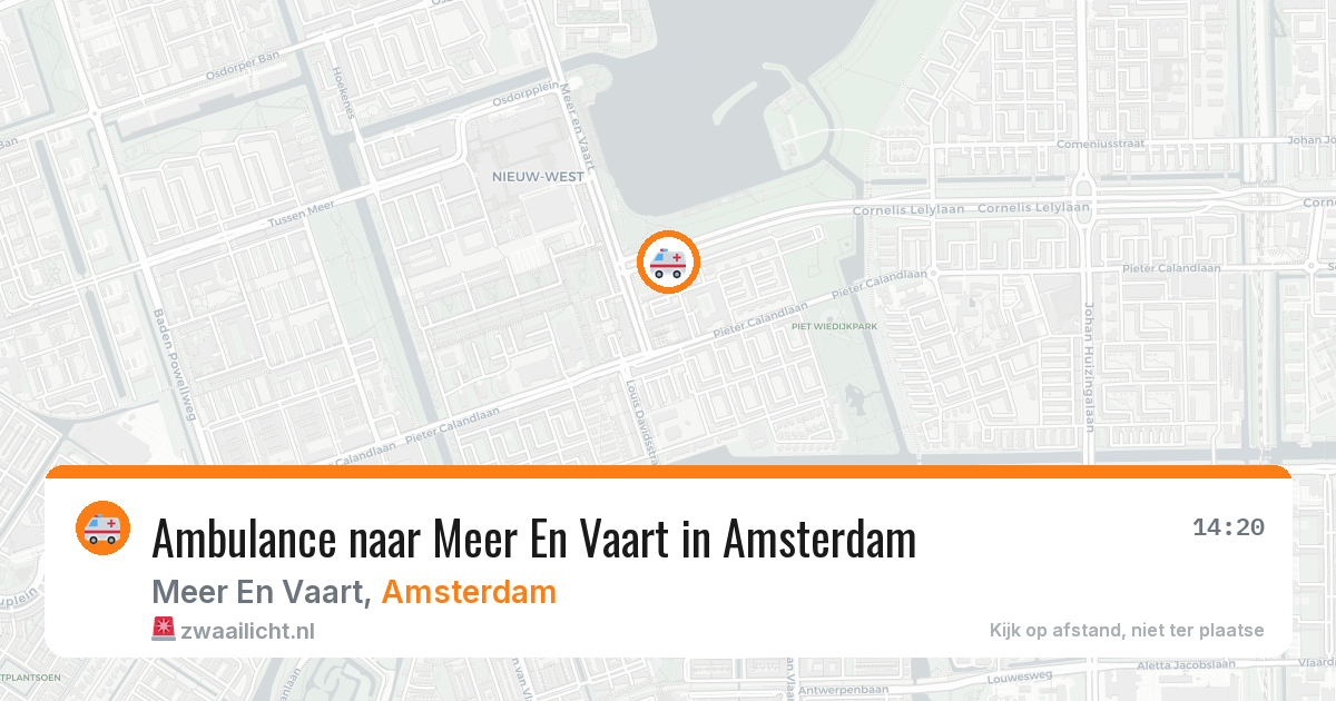 Ambulance naar Meer En Vaart in Amsterdam — 26 mrt 2026