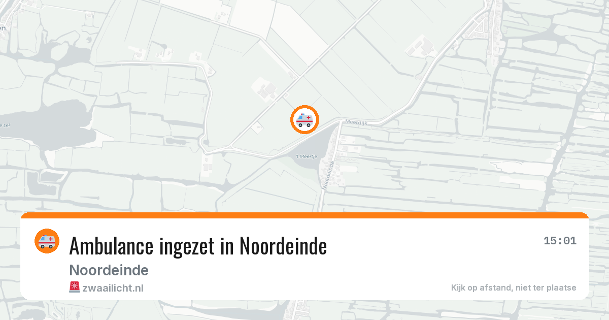 Ambulance ingezet in Noordeinde — 10 aug 2026