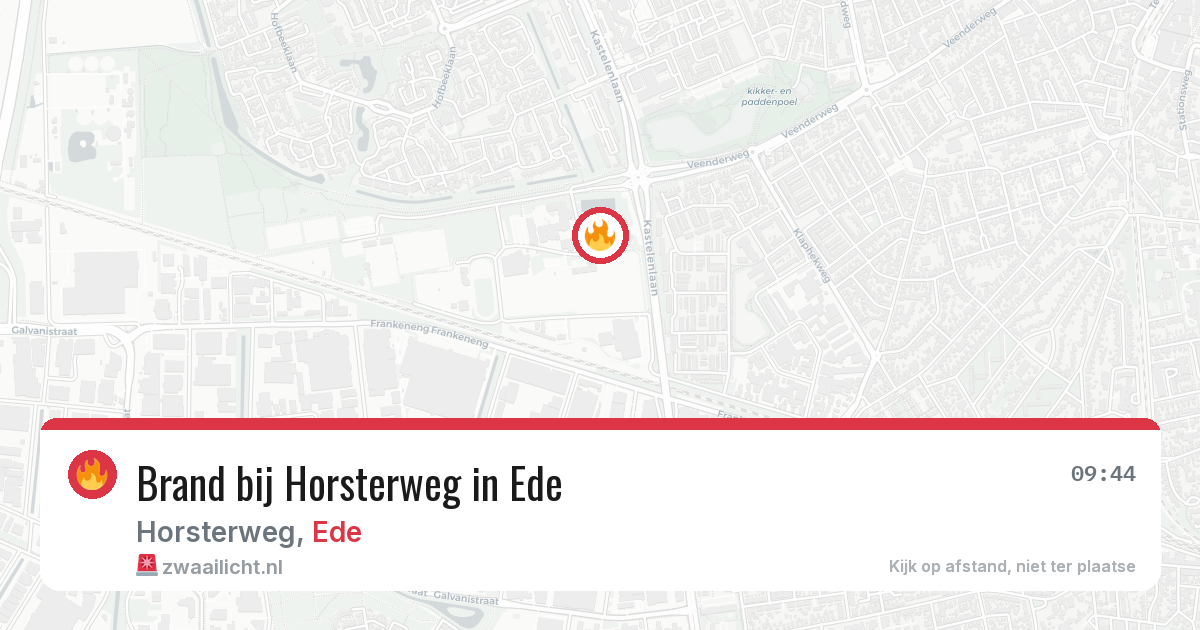 Brand bij Horsterweg in Ede — 18 jul 2026