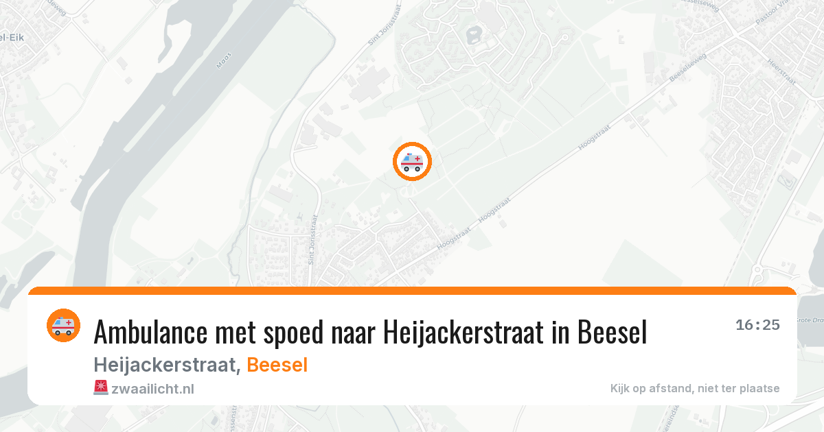 Ambulance met spoed naar Heijackerstraat in Beesel — 7 jun 2026