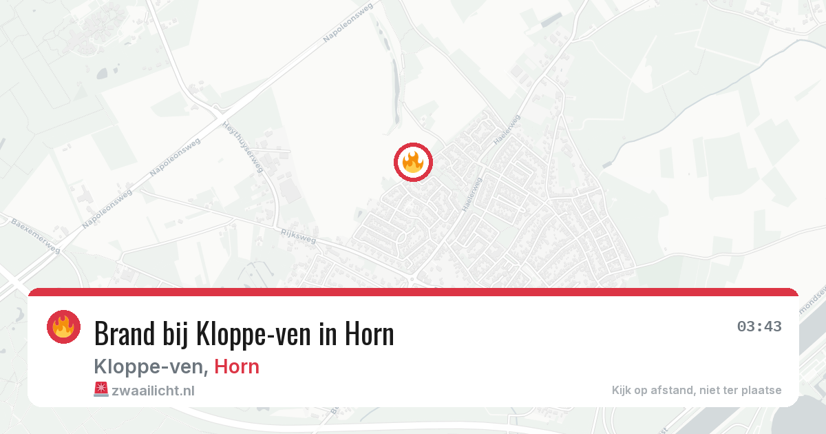 Brand bij Kloppe-ven in Horn — 29 jun 2026