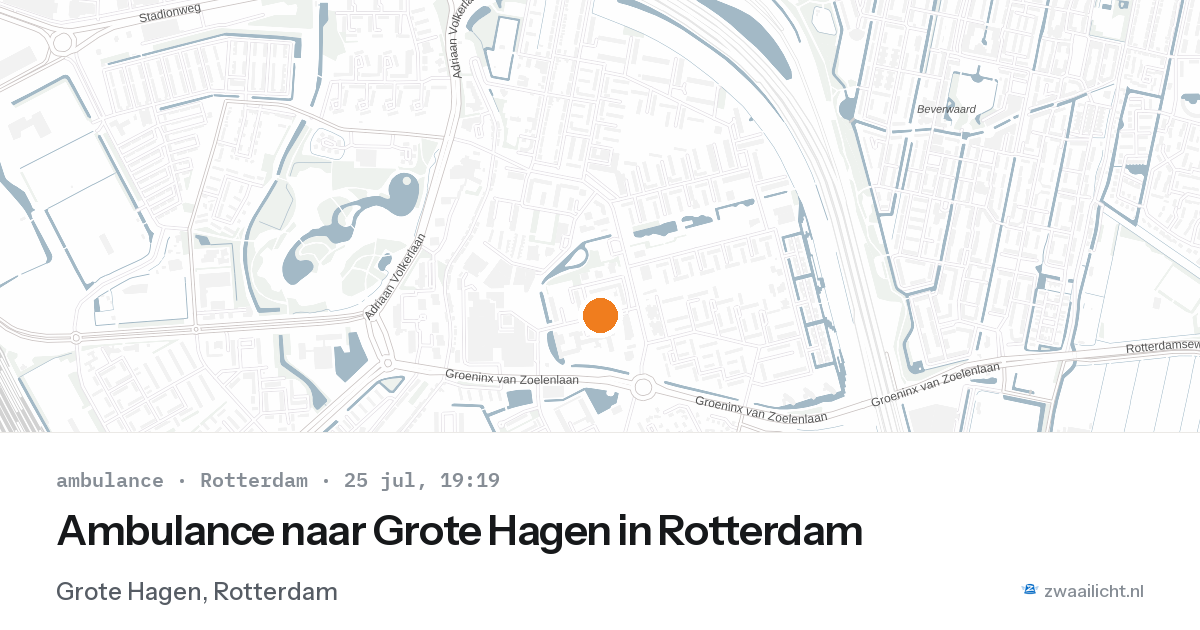 Ambulance naar Grote Hagen in Rotterdam — 25 jul 2026