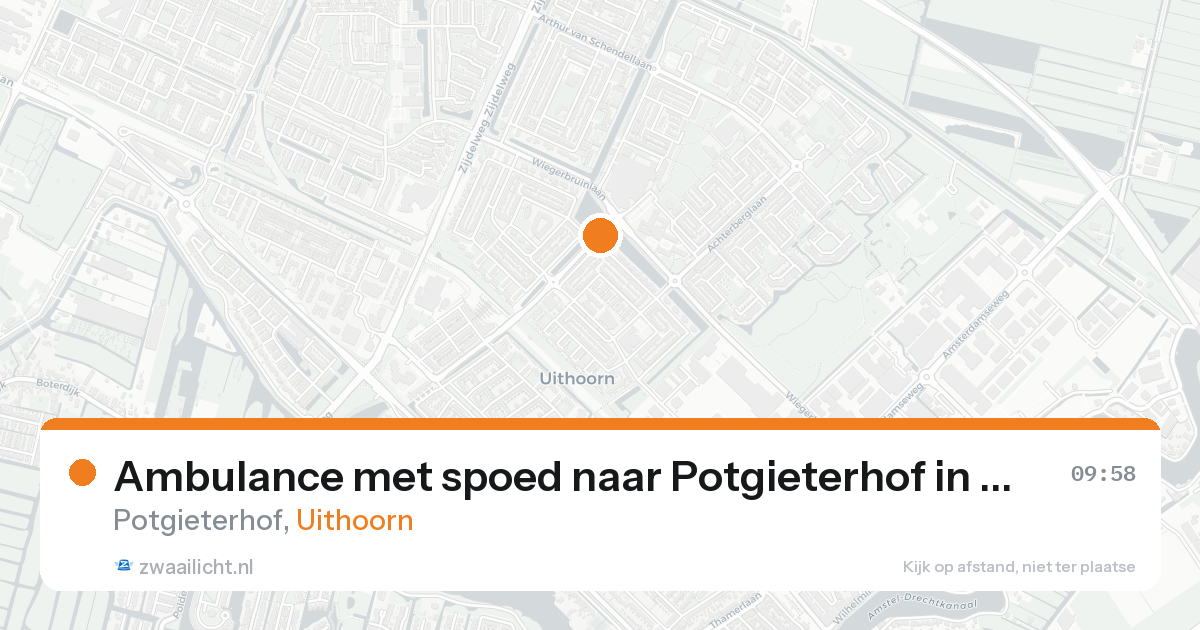 Ambulance met spoed naar Potgieterhof in Uithoorn — 25 aug 2026