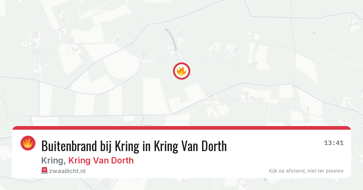 Buitenbrand bij Kring in Kring Van Dorth — 13 aug 2026